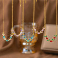 Elegant Crystal Blossom Pendant Necklace – Gold Plated Luxury Jewelry